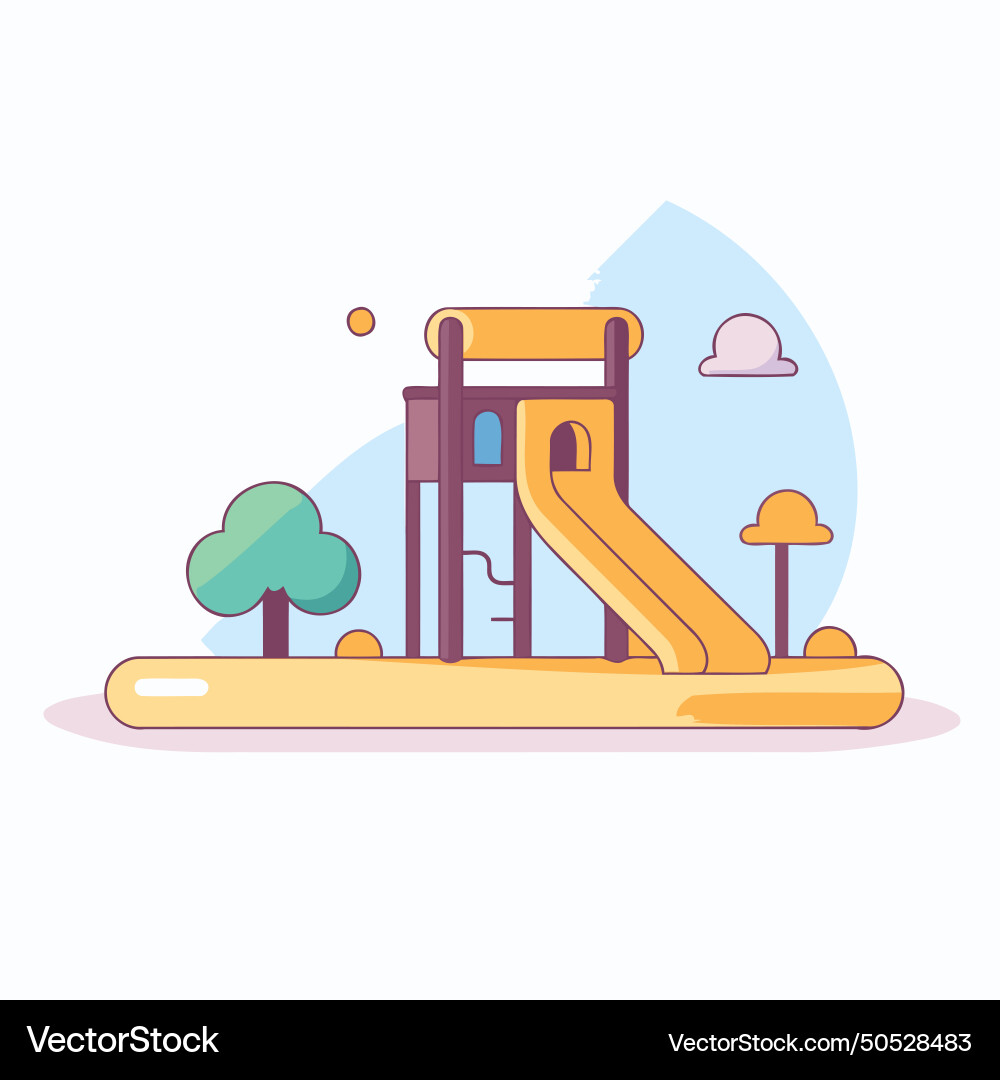 Playground in flat style for web design Vector Image