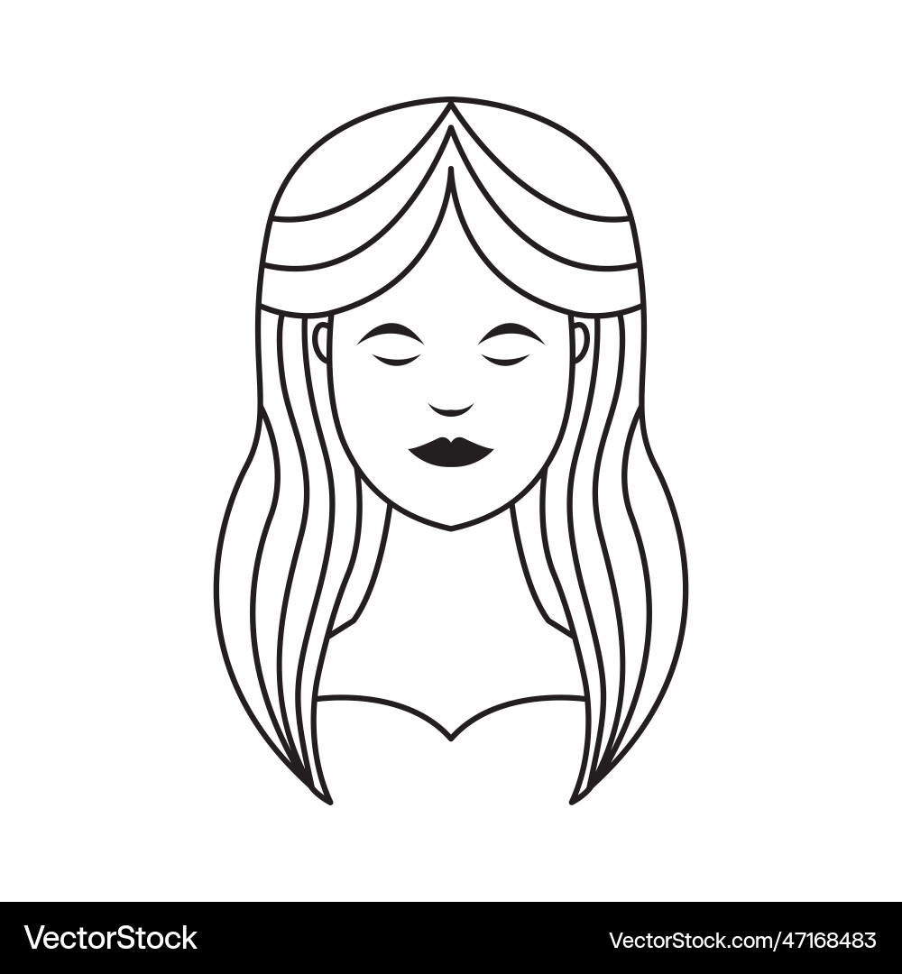 Schönheit Frauen entspannen Linie Kunst langes Haar Logo Design Schönheit Frauen entspannen Linie Kunst langes Haar Logo Design vektorbild