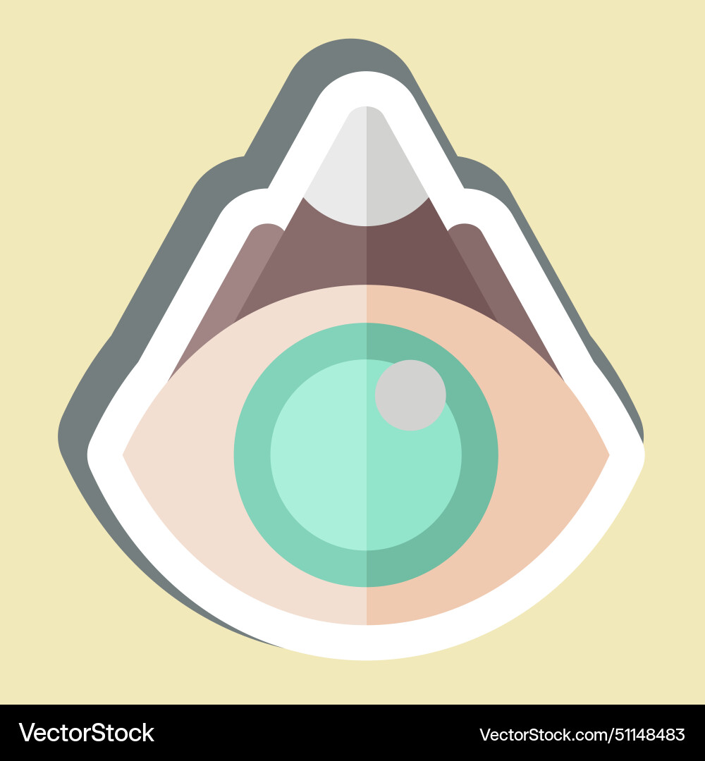 Sticker view point related to navigation symbol Sticker view point related to navigation symbol Vector Image