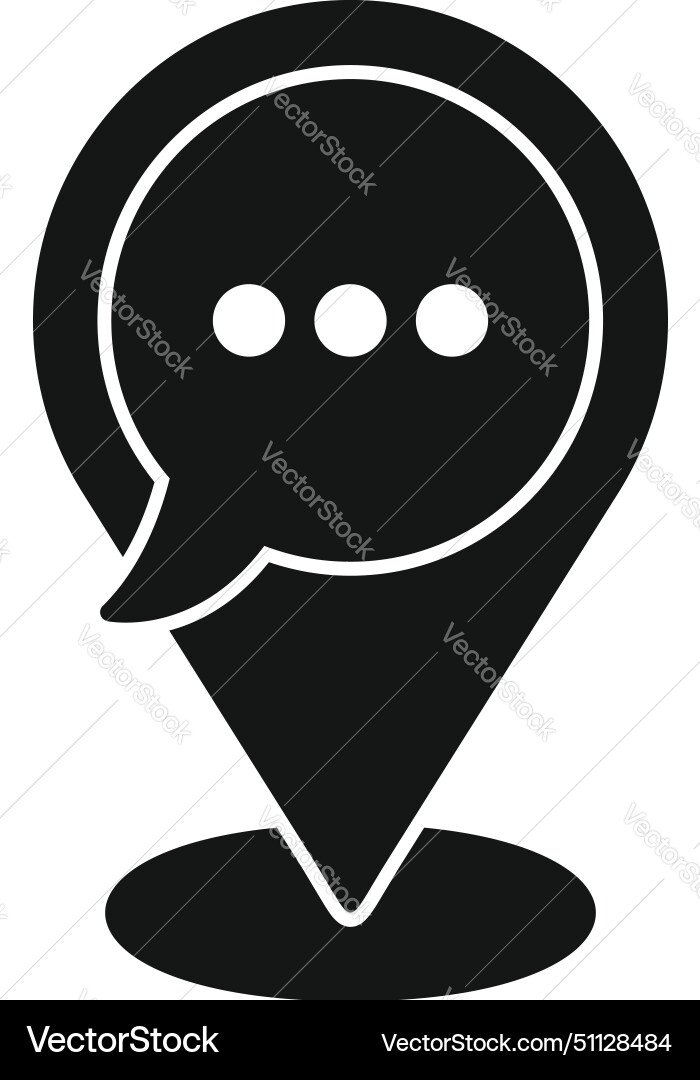 Support chat location service icon simple Support chat location service icon simple vector image