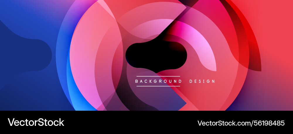 Abstract vibrant circles overlap creating dynamic Vector Image