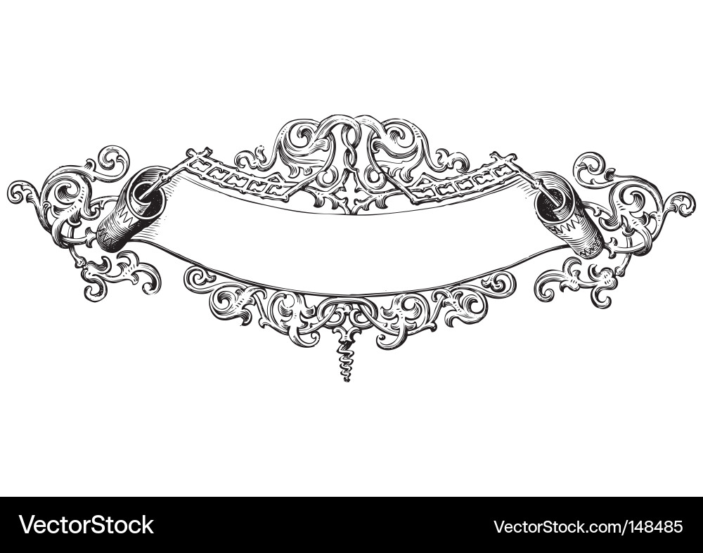 Antique frame engraving Royalty Free Vector Image