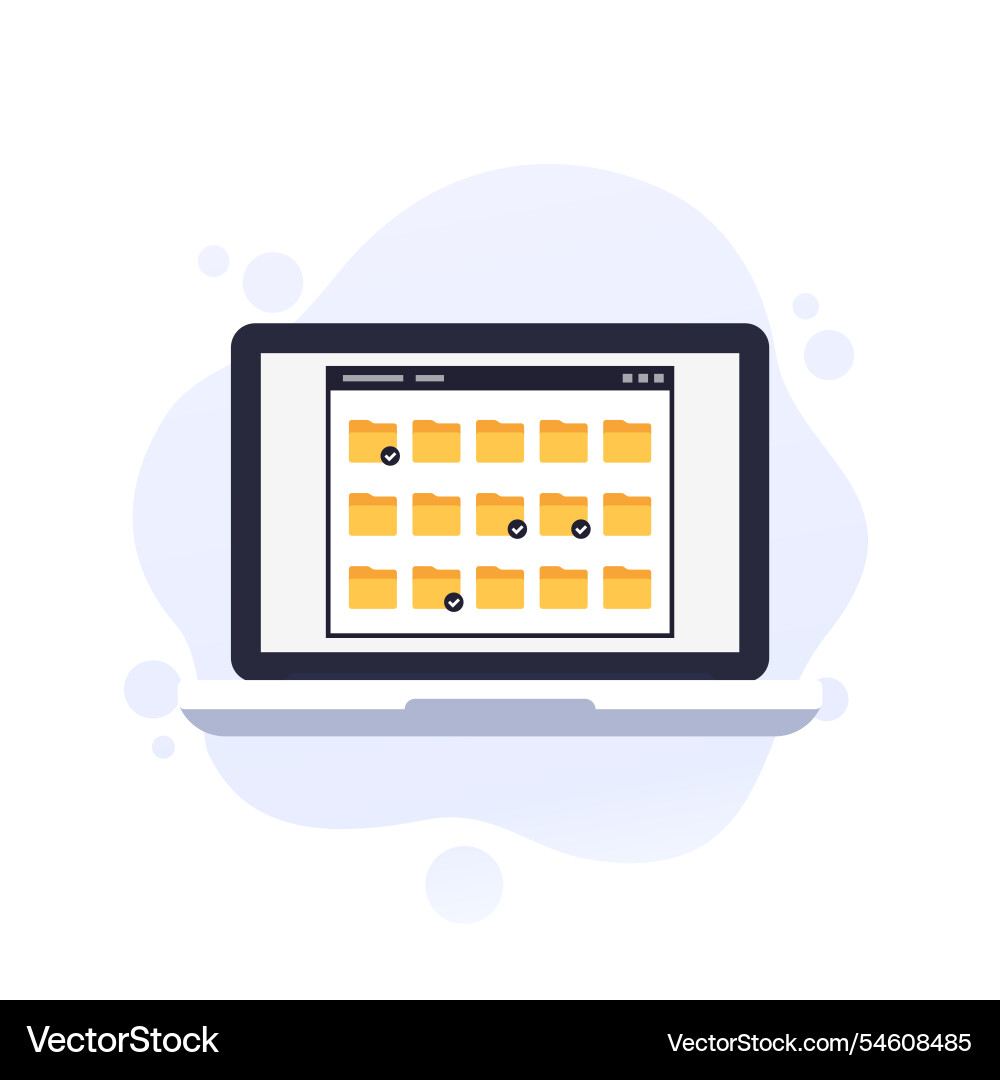 File folders ui design Vector Image