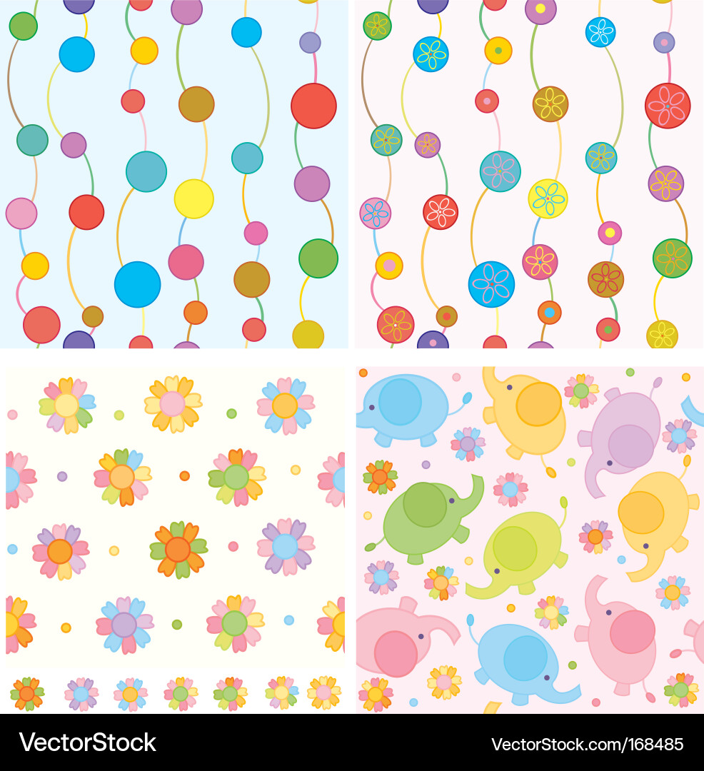 Floral Pattern Backgrounds Vector Image