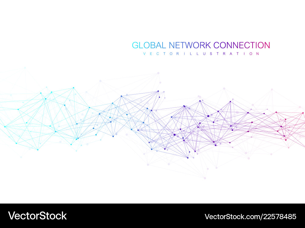 Geometric abstract background with connected line Vector Image