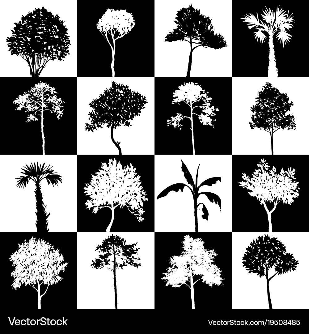 Geometric seamless pattern with trees vector image