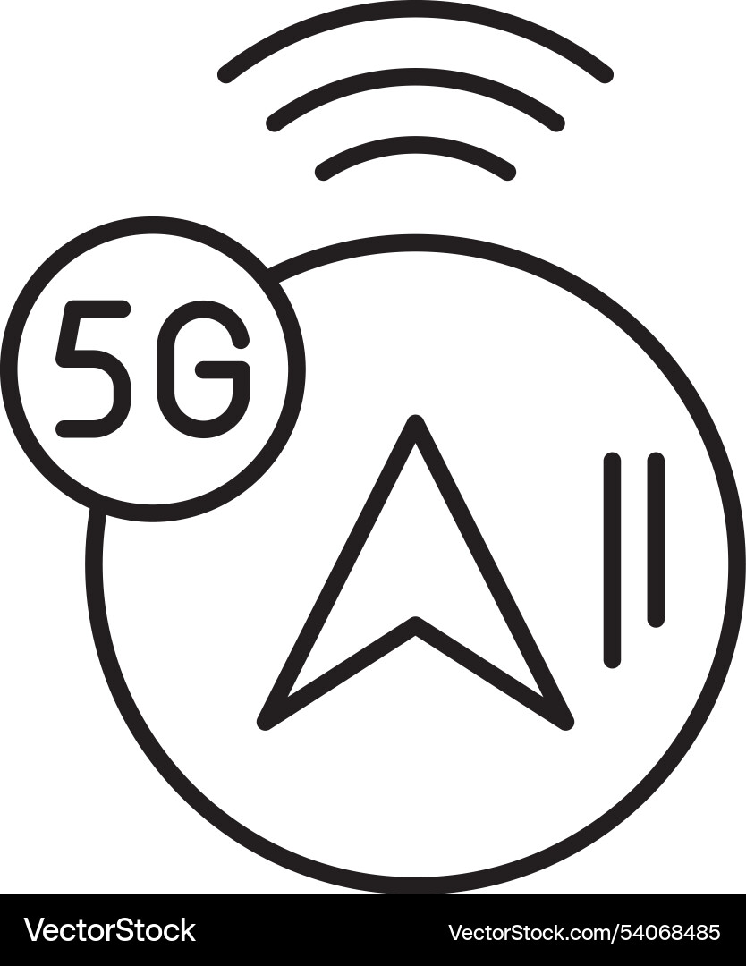 Navigation line icon design vector image