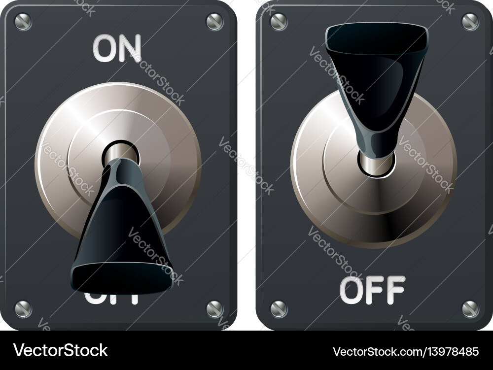 Power Toggle Switch - On and Off vector image