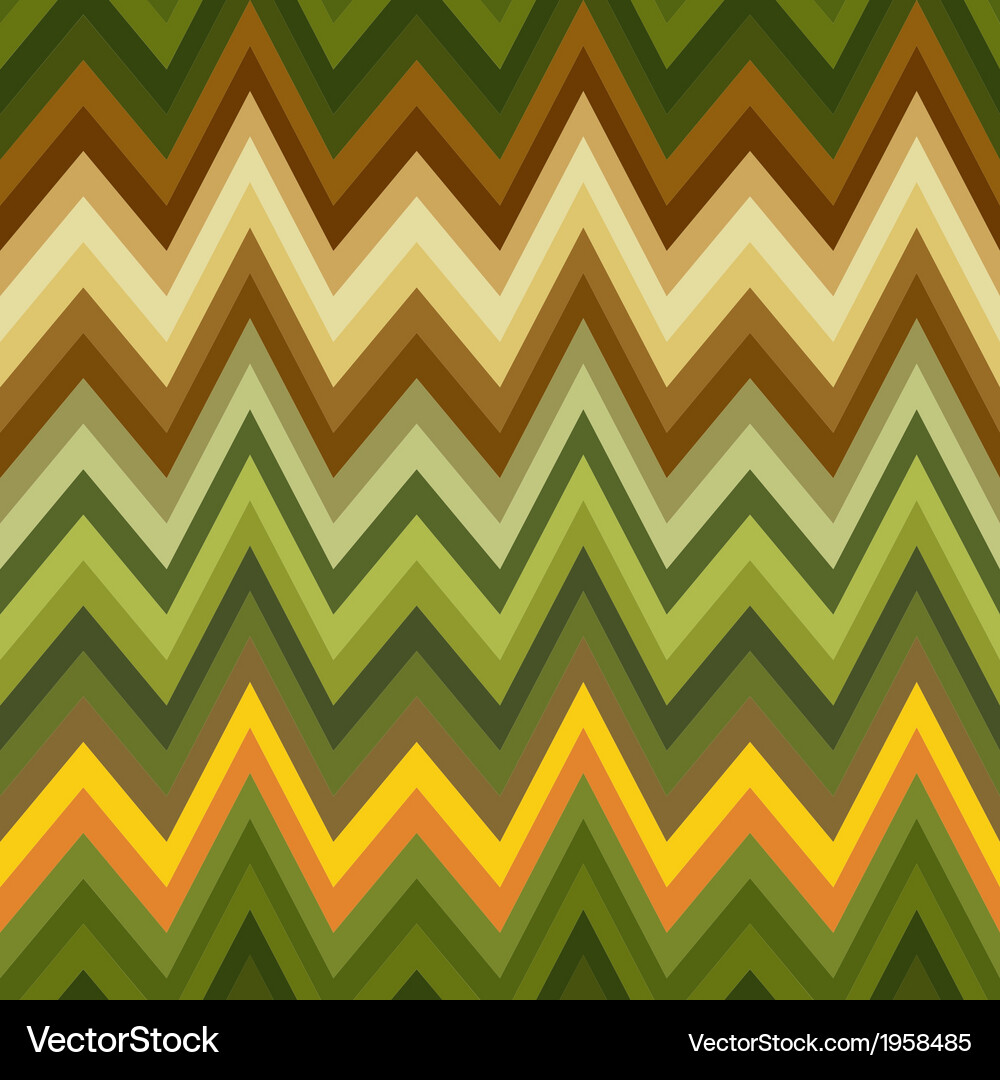 Retro Color Striped Zigzag Pattern Vector Image