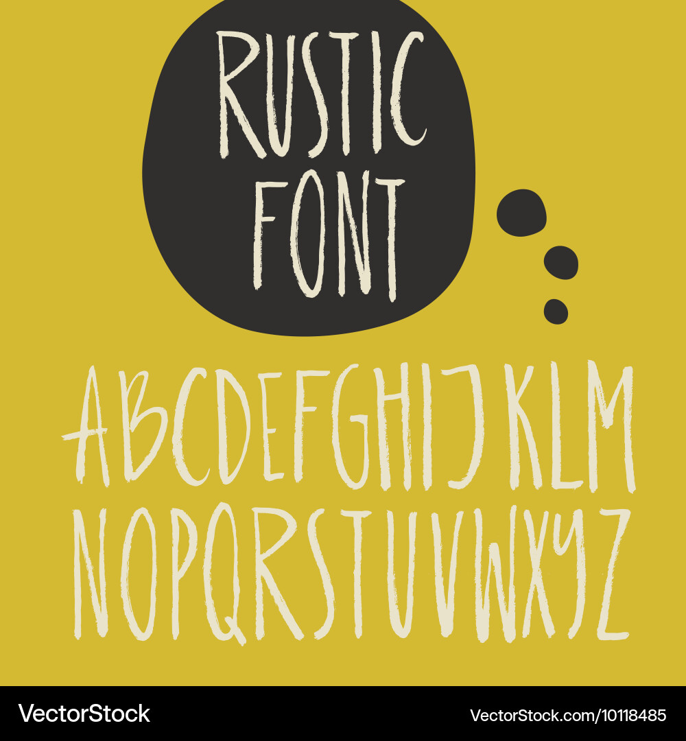 Rustic Brush Script Font vector image