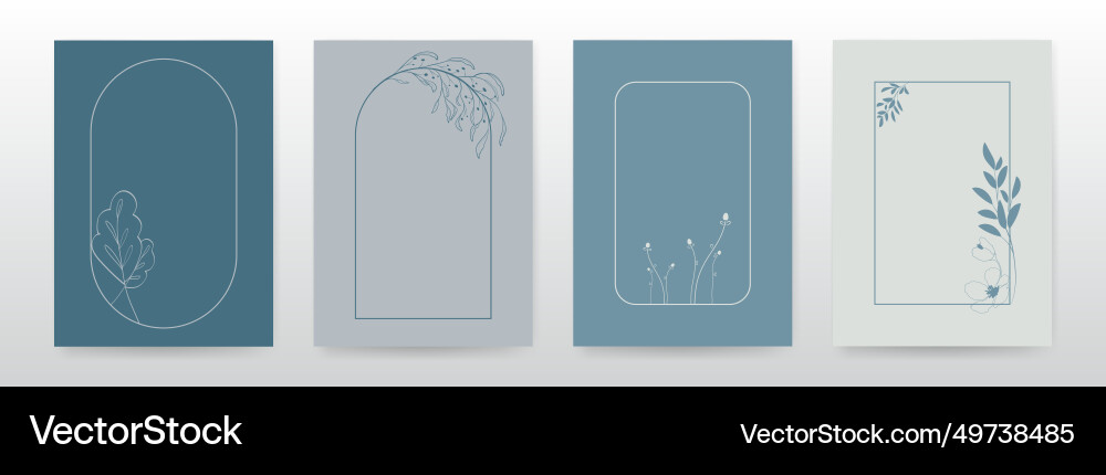 Set of minimal background frames with hand drawn Set of minimal background frames with hand drawn vector image
