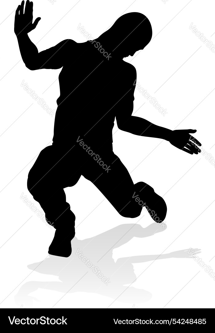 Street dance dancer silhouette Street dance dancer silhouette vector image