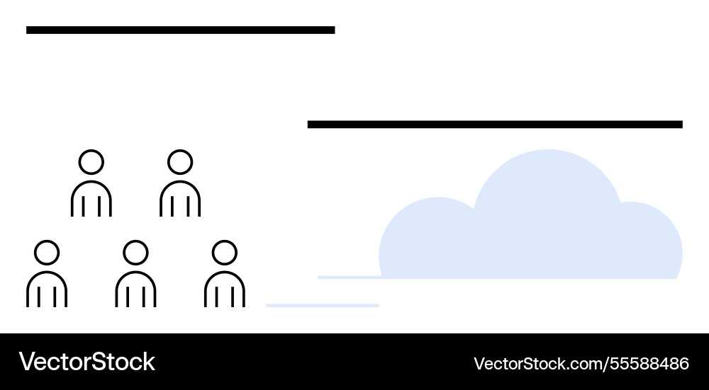 Collaborative work and innovation in cloud-based Collaborative work and innovation in cloud-based Vector Image