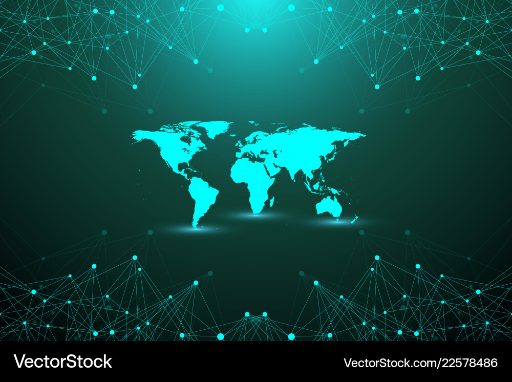 Connected Network Abstract Background Vector Image