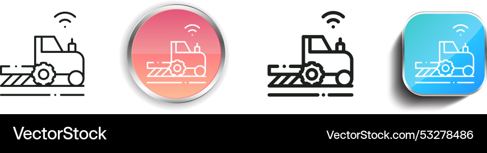 Cultivation icon thin linear regular and button vector image