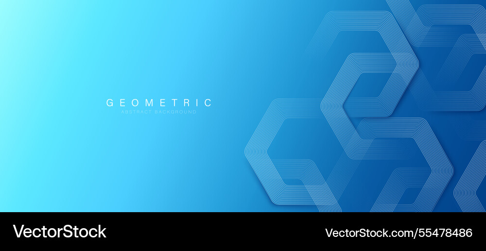 Futuristic Blue Hexagonal Abstract Background Vector Image