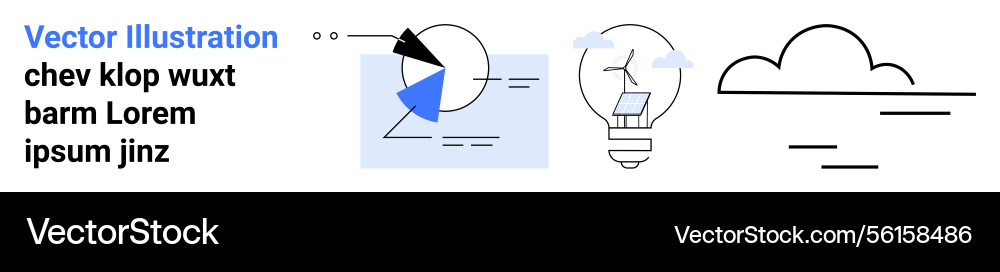Minimalist concepts with pie chart lightbulb Minimalist concepts with pie chart lightbulb vector image