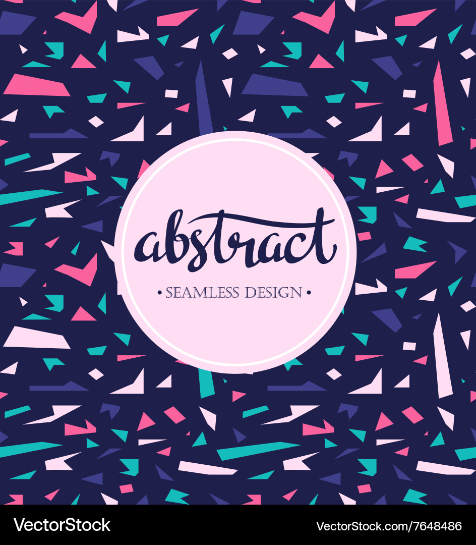 Seamless geometric pattern with colorful elements vector image
