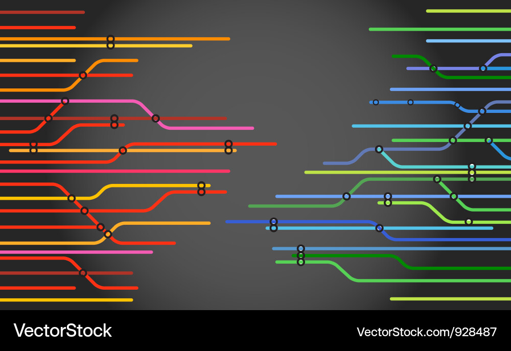 Abstract Railway Network vector image