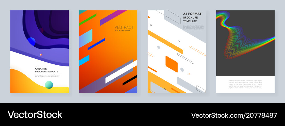 Minimal brochure templates with geometric patterns Minimal brochure templates with geometric patterns Vector Image