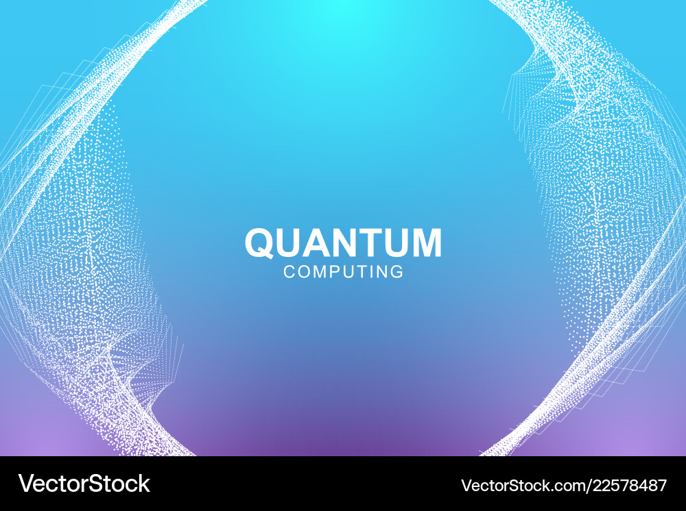 Quantum computer technology concept deep learning Quantum computer technology concept deep learning vector image