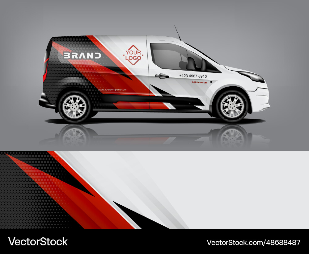 Van Wrap Automotive Decal Vector Image