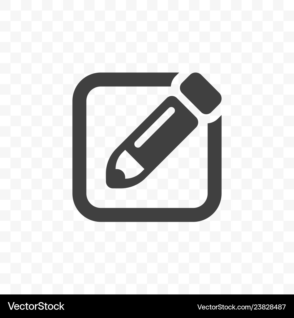 Write icon memo quick note pencil and contract Write icon memo quick note pencil and contract vector image