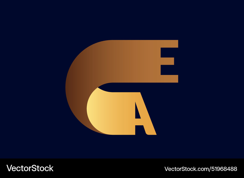 Ae letter logo design template Royalty Free Vector Image