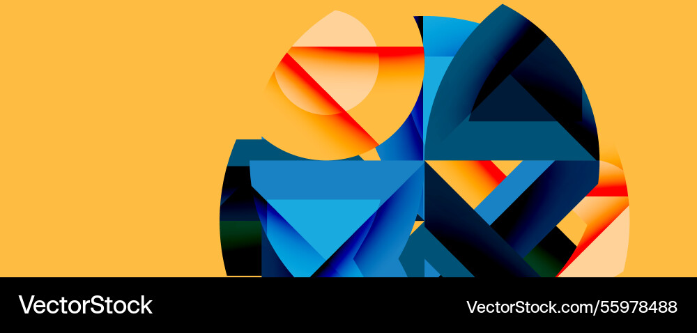 Circles semi squares and round triangles Circles semi squares and round triangles vector image
