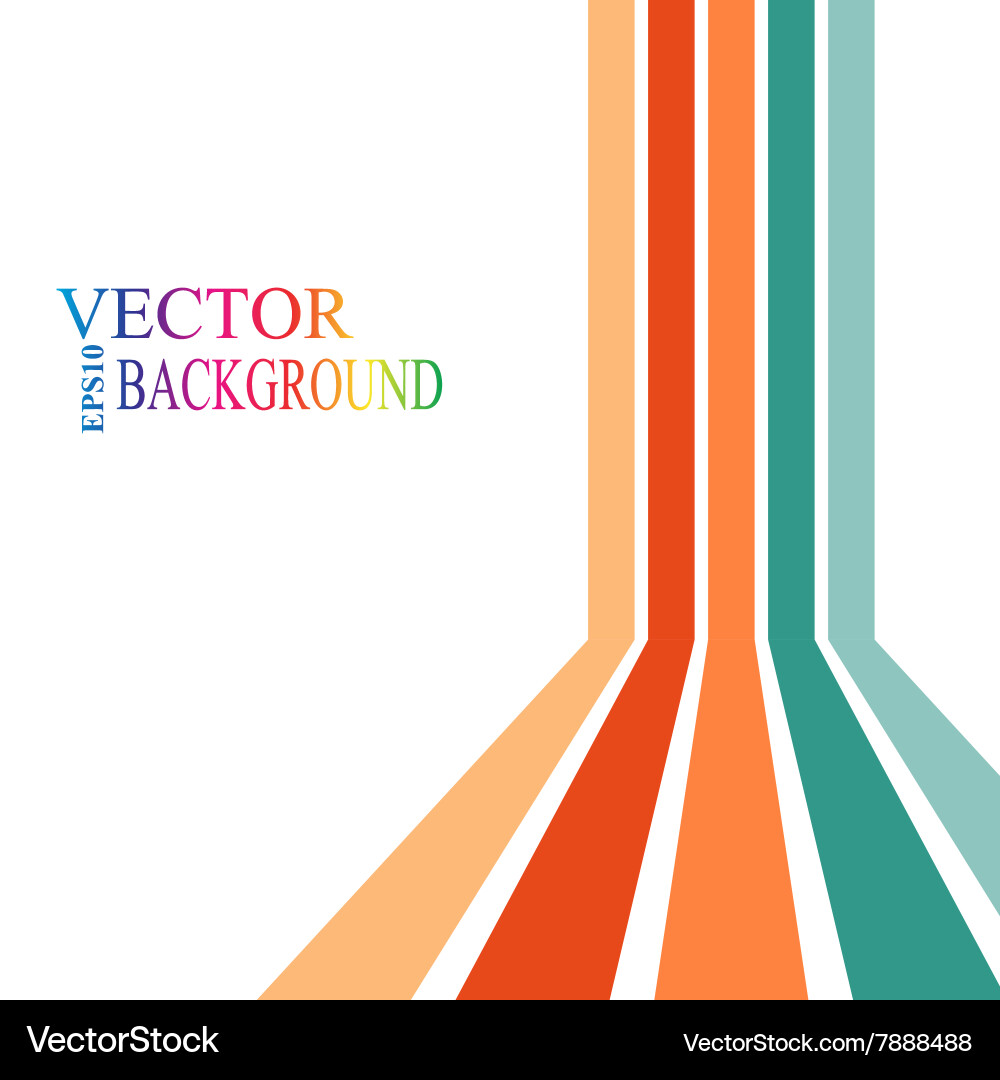 Dynamic Colorful Stripes with Depth vector image
