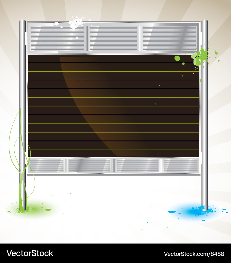 Empty Billboard Mockup Vector Image