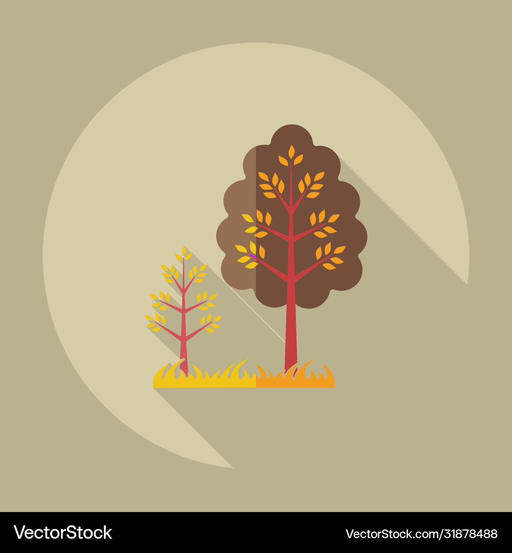 Flat modern design with shadow icons tree Vector Image
