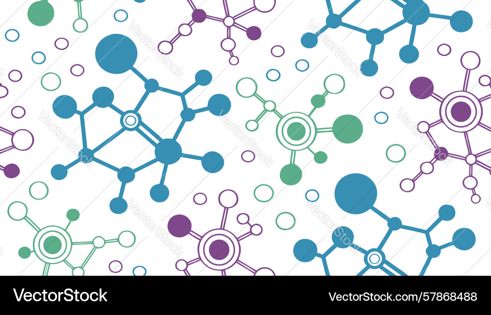 Molecular structure network abstract pattern vector image