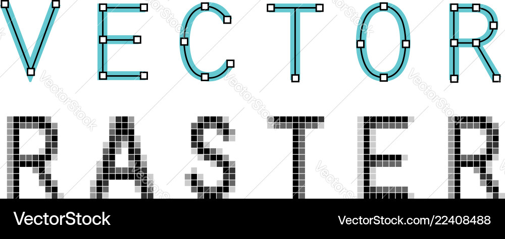 Raster lettering Royalty Free Vector Image - VectorStock