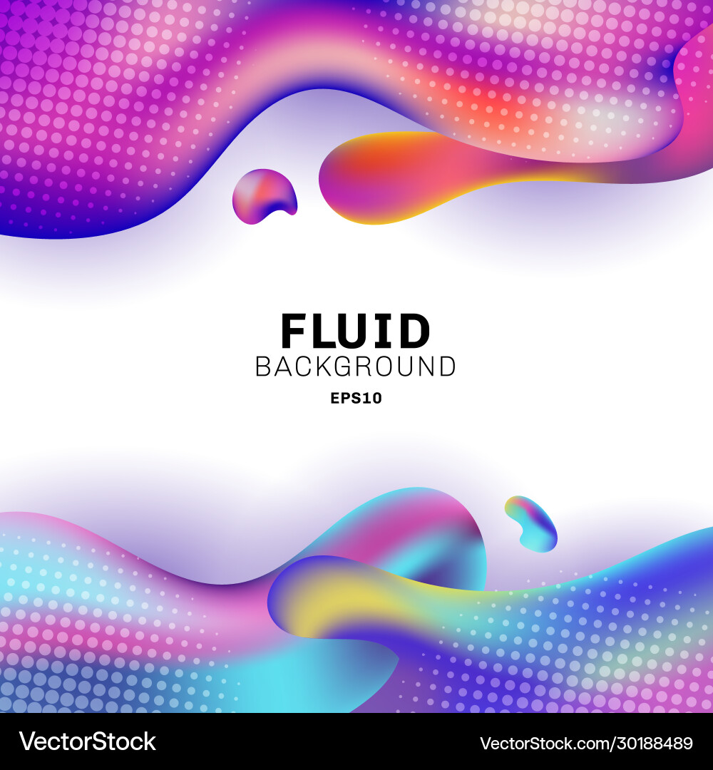 Abstract 3d colorful fluid shape with halftone Abstract 3d colorful fluid shape with halftone vector image