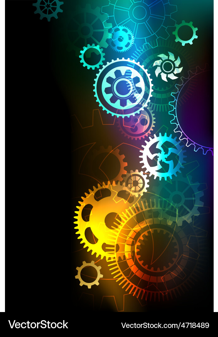 Colorful Gear System Royalty Free Vector Image