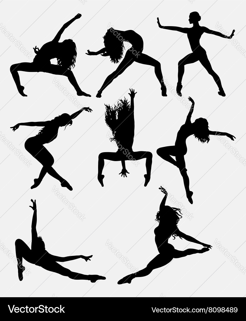 Dynamic Dancer Silhouette vector image