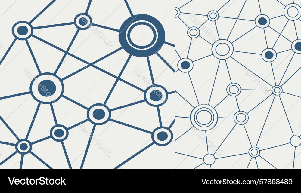 Dynamic network connection abstract pattern Vector Image