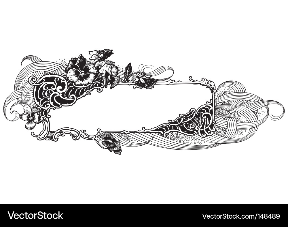 Elegant Floral Frame Pattern Vector Image