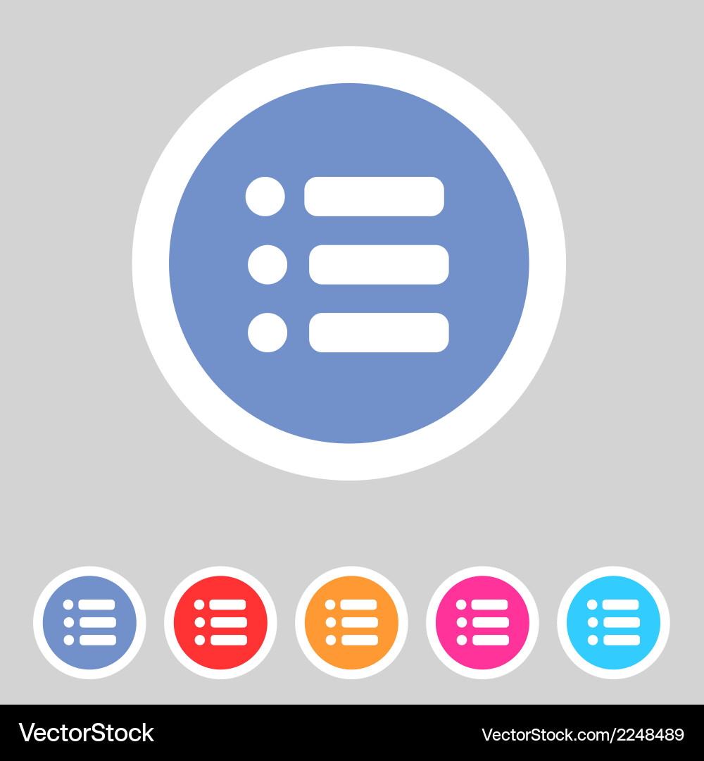 Flat game graphics icon menu Vector Image