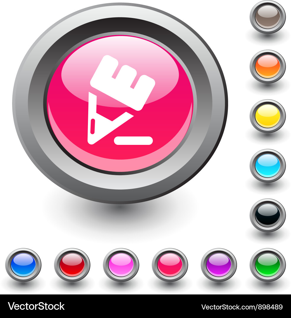 Rounded Pencil Button Vector Image