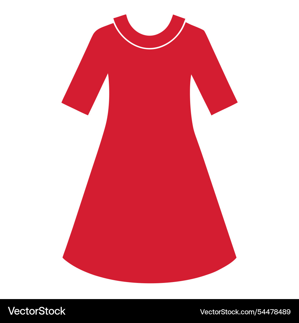 Vintage smock dress silhouette classic fashion vector image