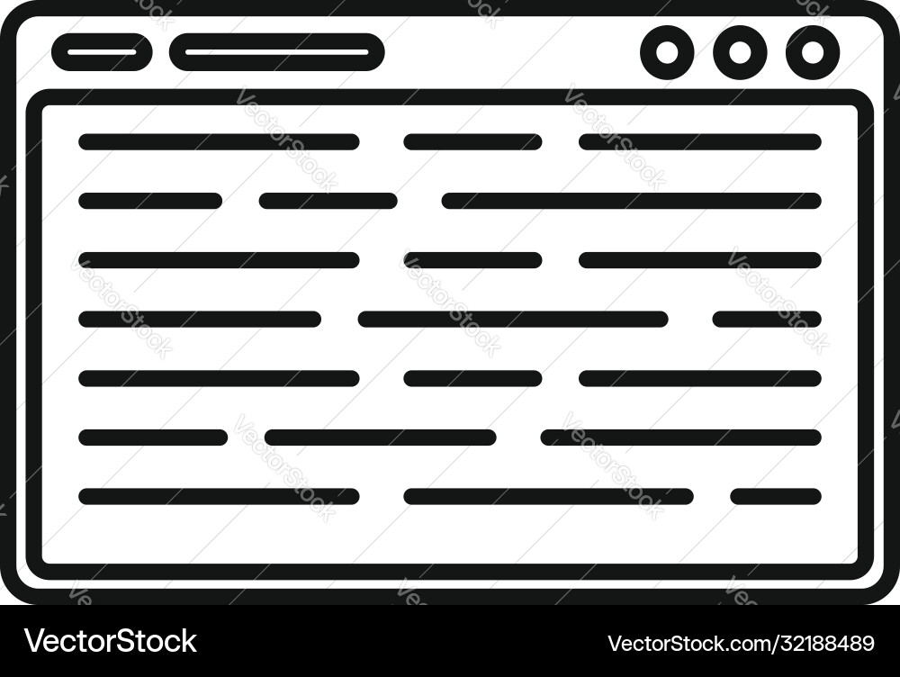 Web page machine learning icon outline style Web page machine learning icon outline style vector image