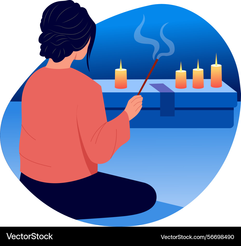 Flat style showing a character lighti Vector Image