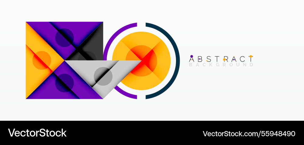 Geometric abstract design with layered triangles Vector Image
