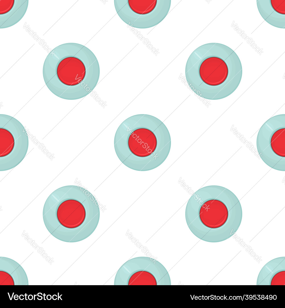 Red round button pattern seamless Vector Image