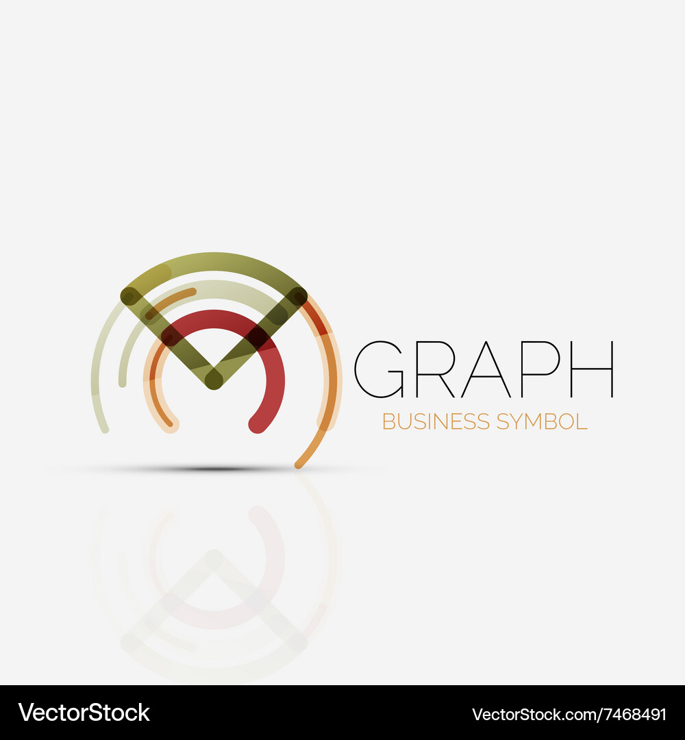 Abstract logo idea linear chart or graph Vector Image