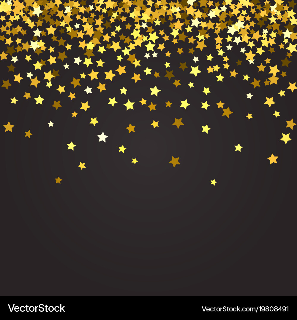 Abstract pattern of random falling stars vector image
