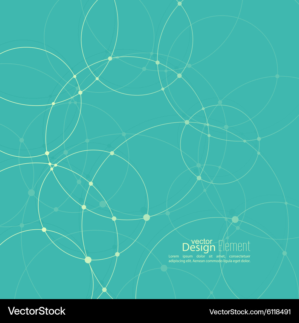 Dynamic Overlapping Circles Background vector image