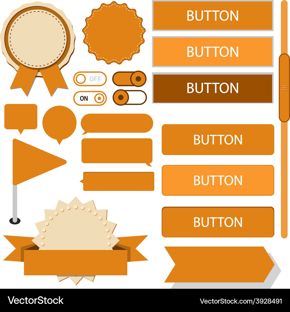 Flat web design elements Vector Image